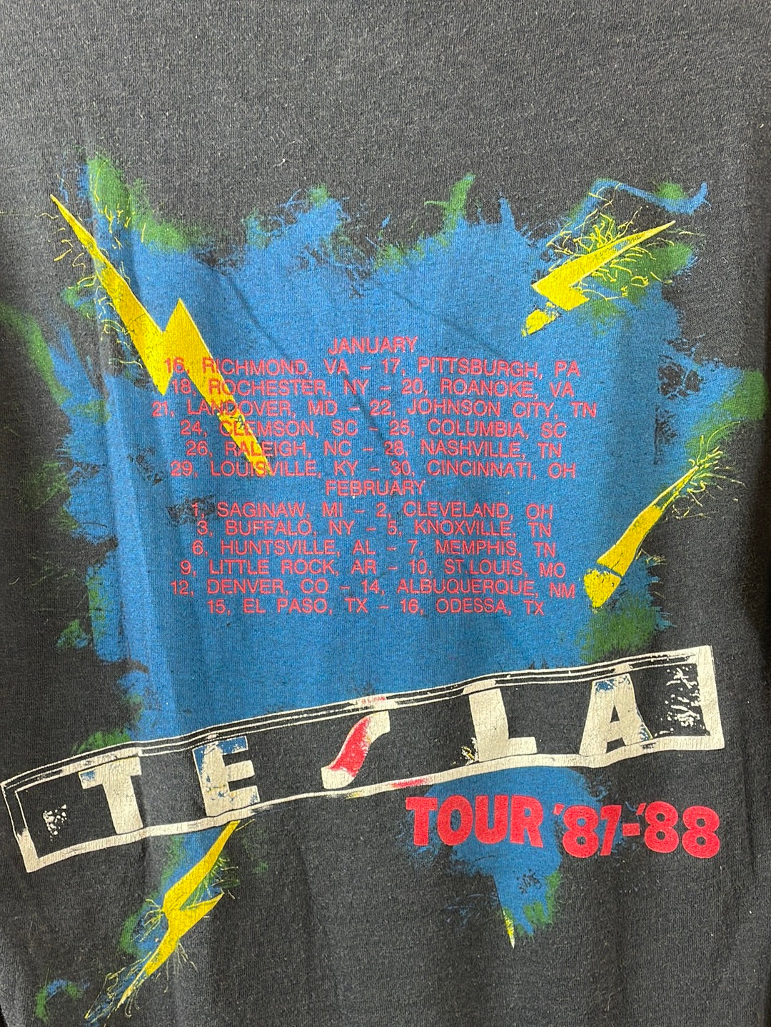 Tesla, vintage band shirt (L)