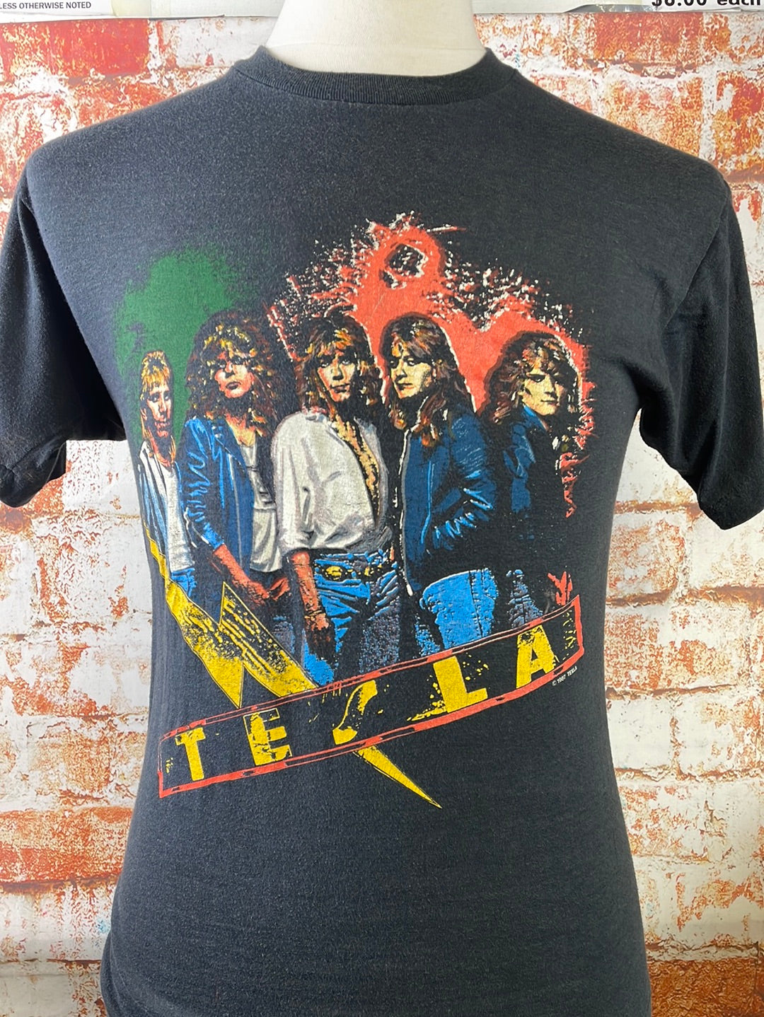Tesla, vintage band shirt (L)