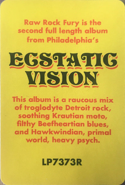 Ecstatic Vision : Raw Rock Fury (LP, Album)