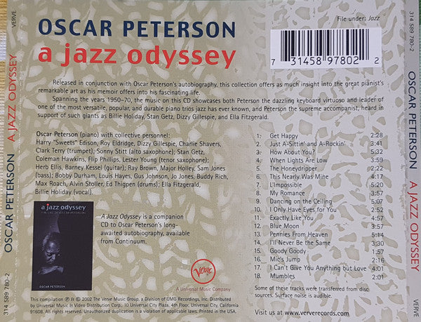 Oscar Peterson : A Jazz Odyssey (CD, Album, Comp, RE)