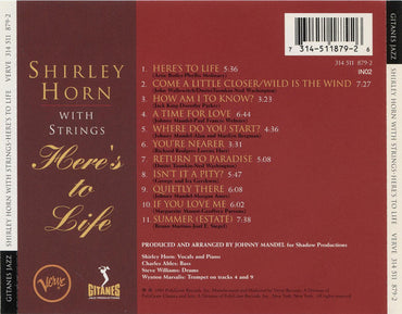 Shirley Horn : Shirley Horn With Strings - Here's To Life (CD, Album, RE)