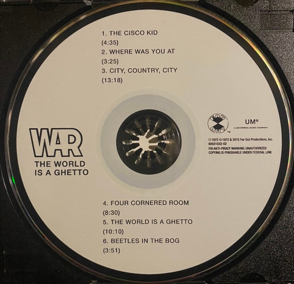 War : The World Is A Ghetto (CD, Album, RE)
