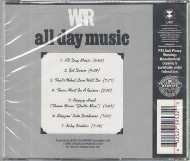 War : All Day Music (CD, Album, RE)