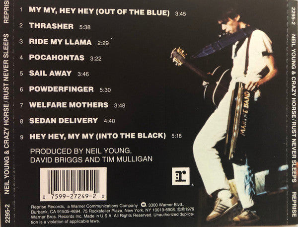 Neil Young & Crazy Horse : Rust Never Sleeps (CD, Album, RE, Cin)
