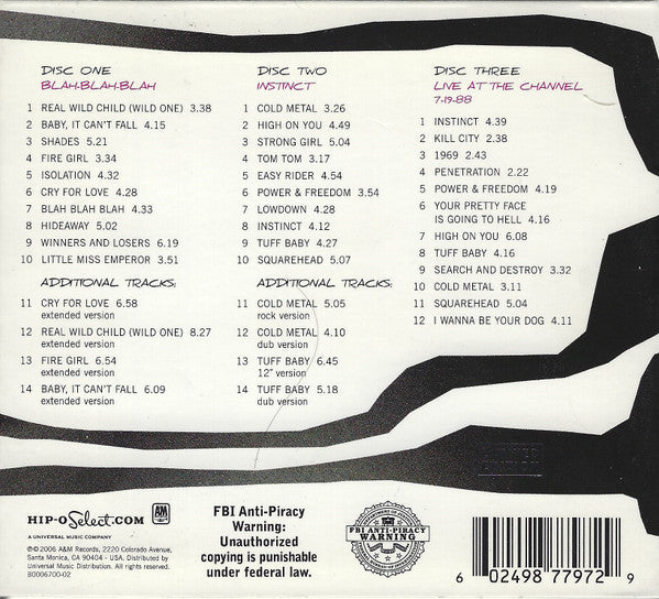 Iggy Pop : The A & M Recordings (3xCD, Comp, Ltd)