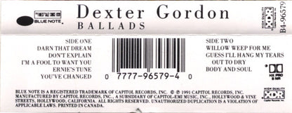 Dexter Gordon : Ballads (Cass, Comp, Dol)