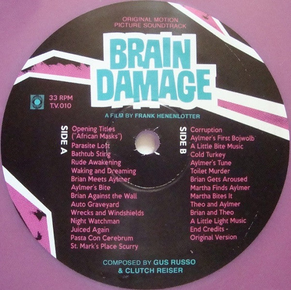 Gus Russo & Clutch Reiser : Brain Damage (Original Motion Picture Soundtrack) (LP, Album, Pur)