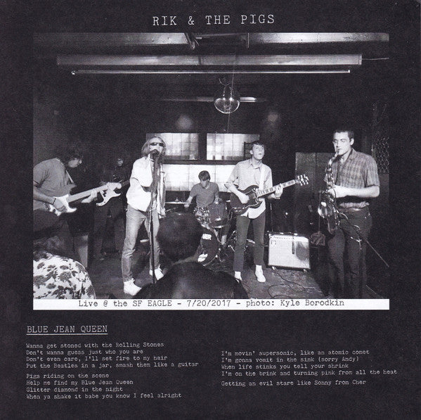 Rik & The Pigs* : Blue Jean Queen (7")