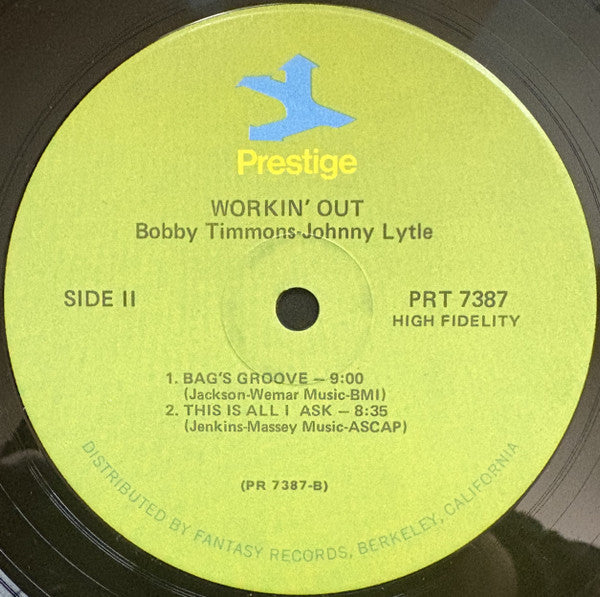 Bobby Timmons With Johnny Lytle : Workin´ Out! (LP, Album)