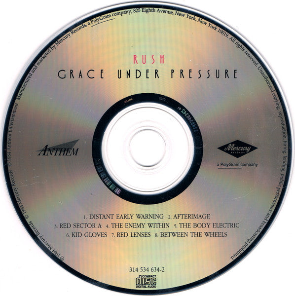 Rush : Grace Under Pressure (CD, Album, RE, RM, Tec)