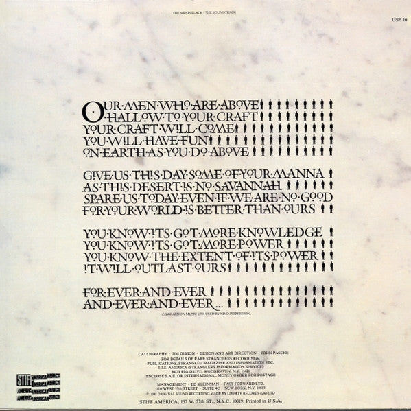 The Stranglers : The Gospel According To The Meninblack (LP, Album)