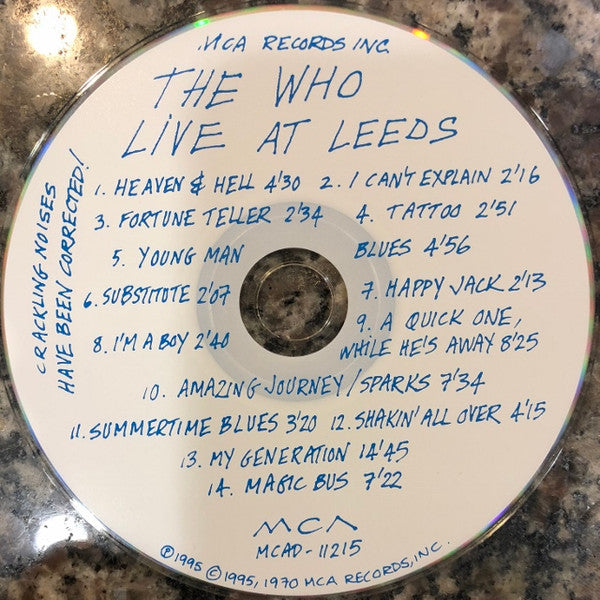 The Who : Live At Leeds (CD, Album, RE, RM, Mat)