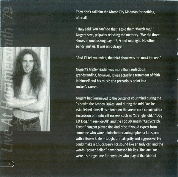 Ted Nugent : Live At Hammersmith '79 (CD, Album)