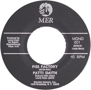 Patti Smith : Hey Joe (Version) / Piss Factory (7", Single, Mono)