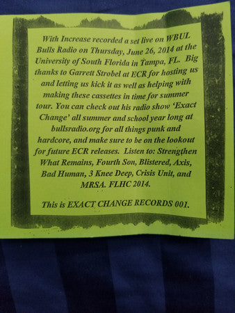 With Increase : Live On WBUL Bulls Radio (Cass, Album)