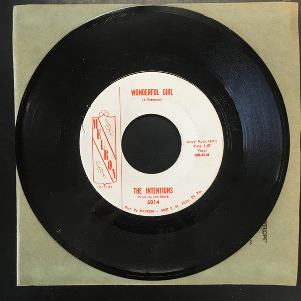 The Intentions (7) : I'm In Love With A Go Go Girl / Wonderful Girl (7", Single)