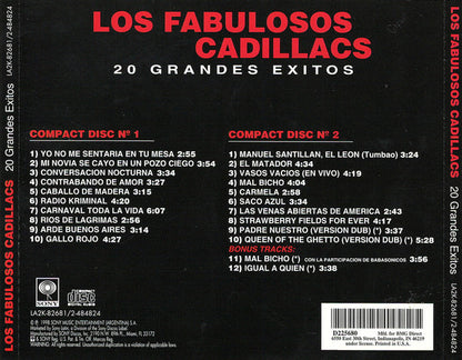 Los Fabulosos Cadillacs : 20 Grandes Exitos (2xCD, Comp, Club)