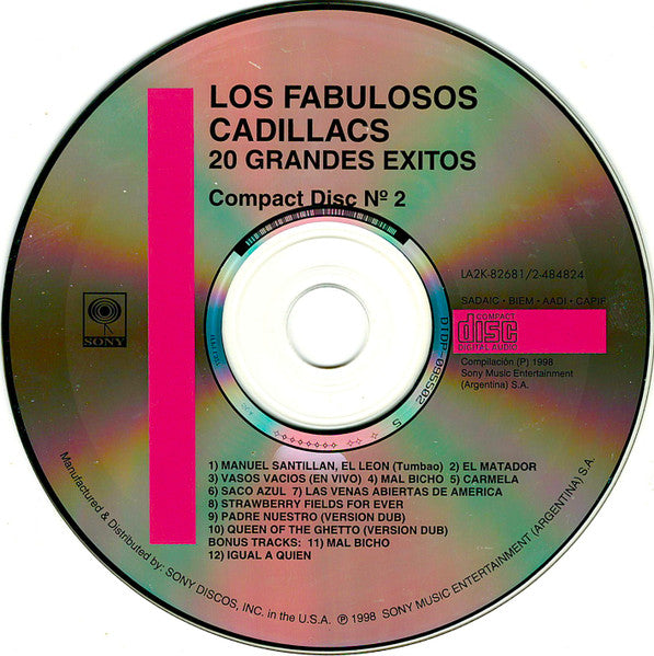 Los Fabulosos Cadillacs : 20 Grandes Exitos (2xCD, Comp, Club)