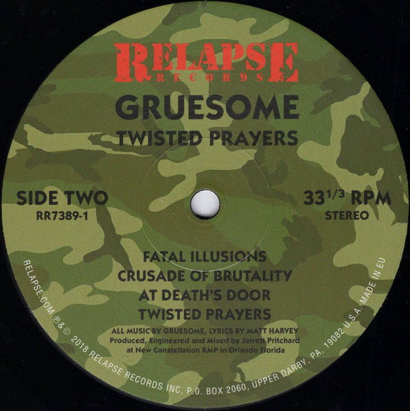 Gruesome (5) : Twisted Prayers (LP, Album)