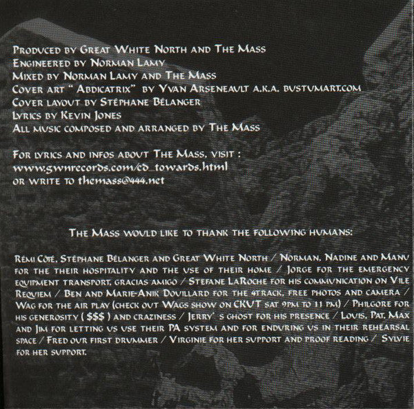 The Mass (2) : Towards Darkness (CD, Album)