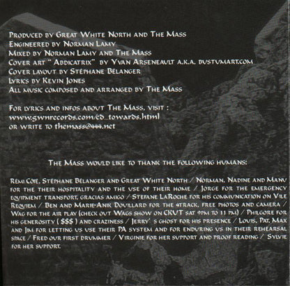 The Mass (2) : Towards Darkness (CD, Album)
