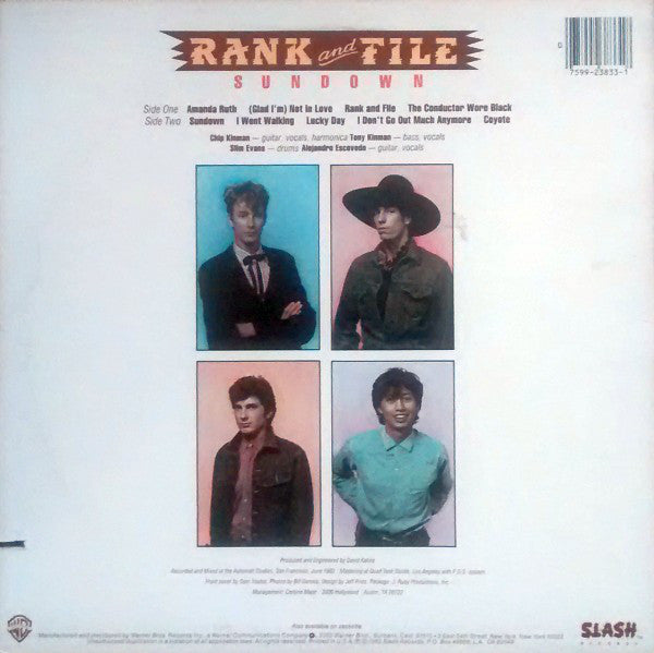 Rank And File* : Sundown (LP, Album, RE, All)