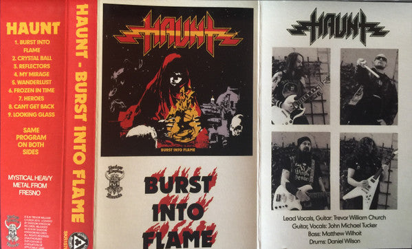 Haunt (7) : Burst Into Flame (Cass, Album, Red)