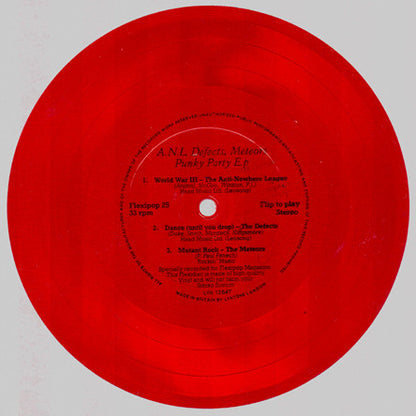 Anti-Nowhere League, The Defects, The Meteors (2) : Punky Party E.p. (Flexi, 7", S/Sided, EP, Comp, Red)