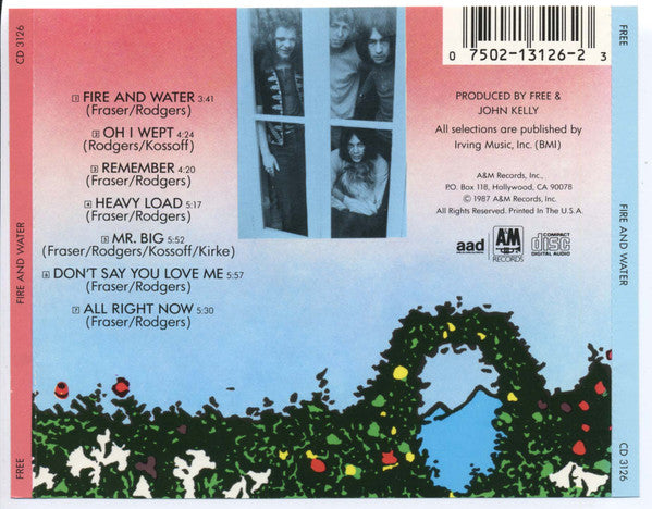 Free : Fire And Water (CD, Album, RE, Den)