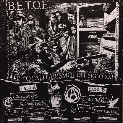 B.E.T.O.E : Totalitarismo Del Siglo XXI  (7", EP, Whi)