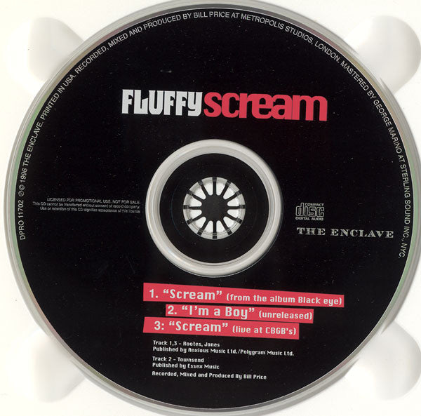 Fluffy (4) : Scream (CD, Single, Promo)