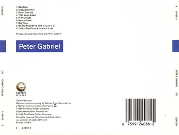 Peter Gabriel : So (CD, Album, RP, No )