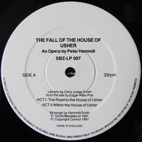 Peter Hammill : The Fall Of The House Of Usher (2xLP, Album, Ltd)