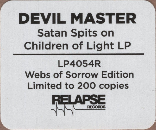 Devil Master : Satan Spits On Children Of Light (LP, Album, Ltd, Red)