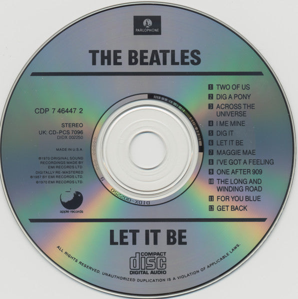 The Beatles : Let It Be (CD, Album, RE, RM, RP)