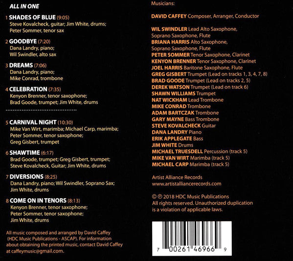 David Caffey Jazz Orchestra : All In One (CD)