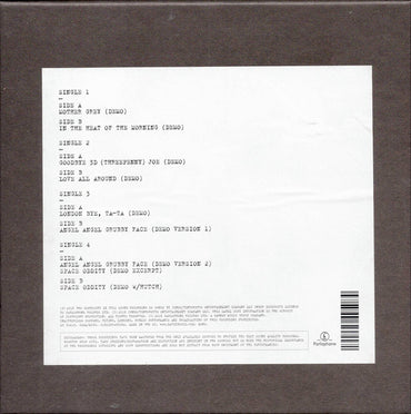 David Bowie : Spying Through A Keyhole (Demos And Unreleased Songs) (4x7", Mono + Box)