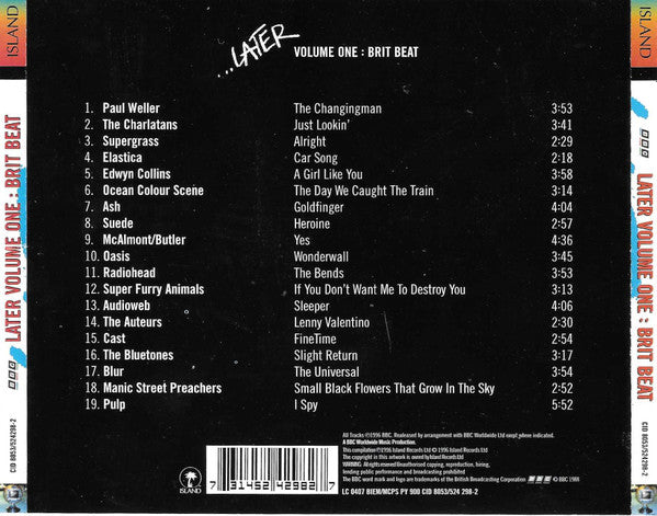Various : Brit Beat...Later Volume One (CD, Comp, P/Mixed)