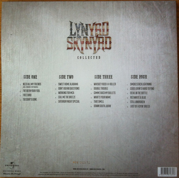 Lynyrd Skynyrd : Collected (2xLP, Comp, Ltd, Num, RP, Gol)