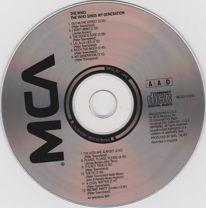The Who : The Who Sings My Generation (CD, Album, RE)