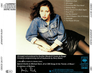 Jennifer Rush : Jennifer Rush (CD, Album, RP)