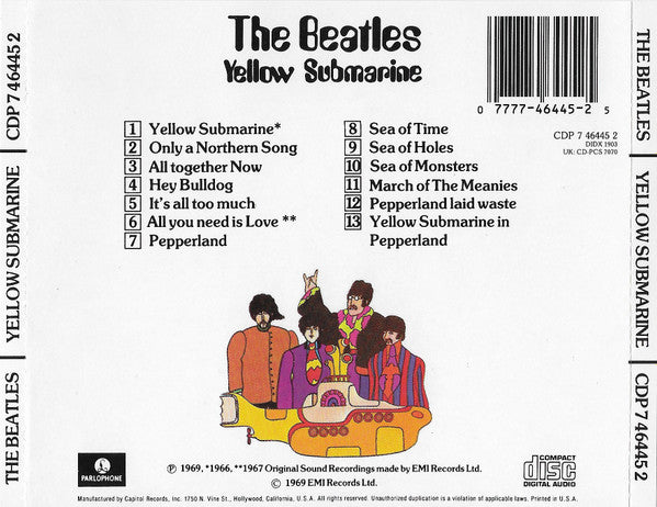 The Beatles : Yellow Submarine (CD, Album, RE, Jax)