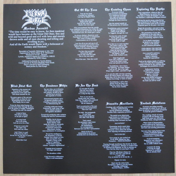 Eternal Dirge : Morbus Ascendit (LP, Album, Ltd, RE, Gre)