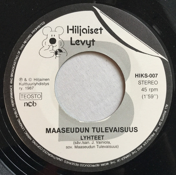Maaseudun Tulevaisuus : Adventtilaulu / Lyhteet (7", Single)