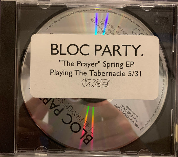 Bloc Party : "The Prayer" Spring EP (CD, EP, Single, Promo)