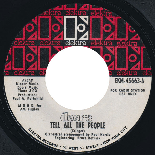 The Doors : Tell All The People (7", Mono, Promo)