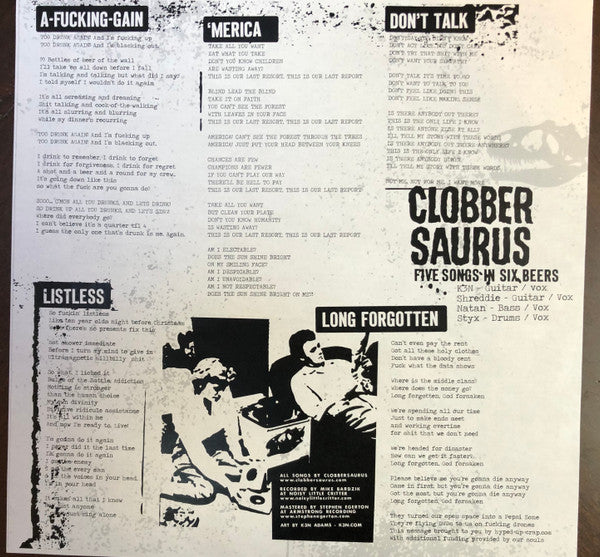 Clobbersaurus : Spontaneous Combustion  (LP, Album, Yel)