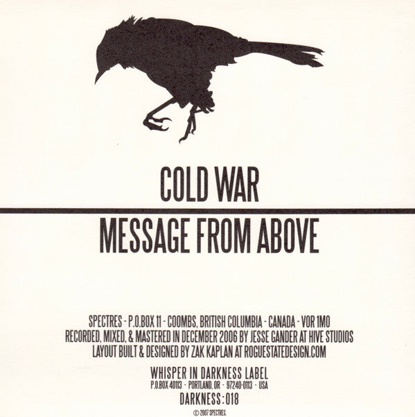 Spectres (2) : Cold War (7")