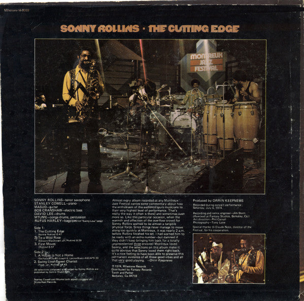 Sonny Rollins : The Cutting Edge (LP, Album, Ter)