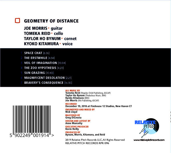 Kyoko Kitamura, Joe Morris, Tomeka Reid, Taylor Ho Bynum : Geometry Of Distance (CD, Album)